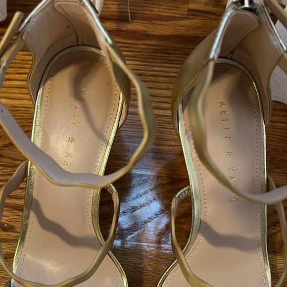 Kelly&Katy Metallic Gold High Heels - Picture 3 of 5